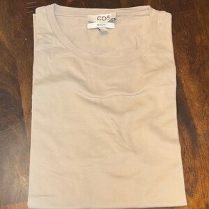 COS Light Beige Crew Neck Tee